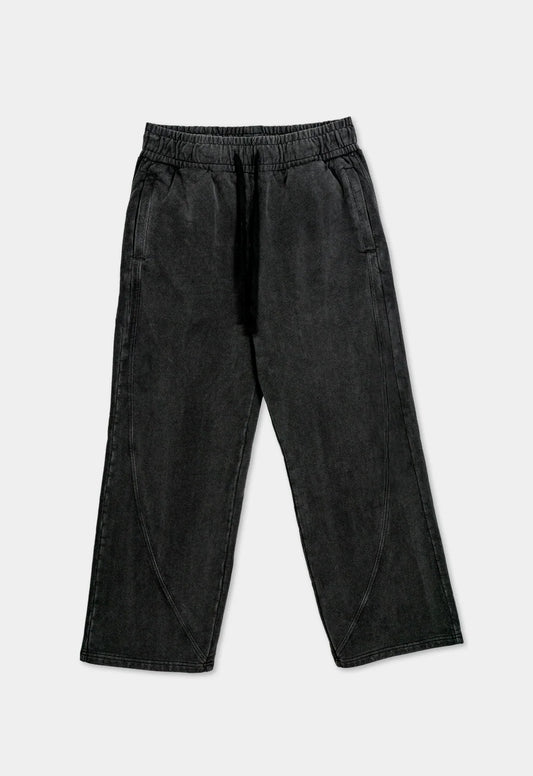 WASHED" BLACK SWEATPANTS