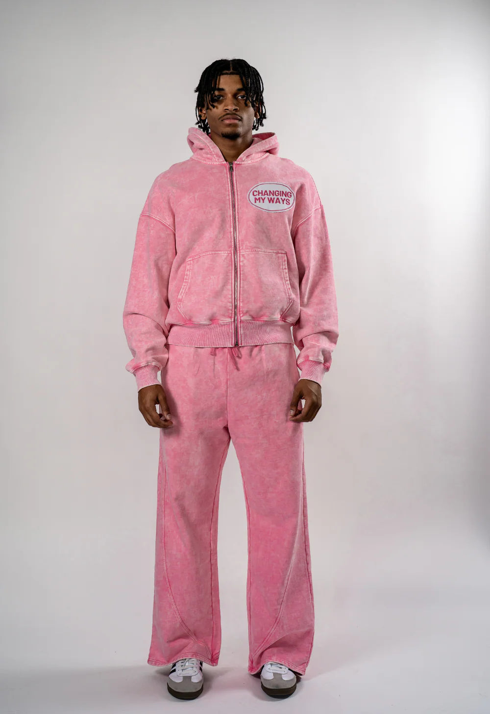 WASHED PINK" SWEATPANTS